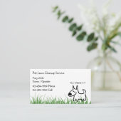 ドッグ・ローン・クリーンアップ・ビジネス・カード 名刺 (スタンド正面)