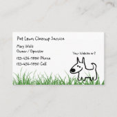 ドッグ・ローン・クリーンアップ・ビジネス・カード 名刺 (正面)