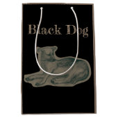 ドッグ.鉛筆スケッチ。 ミディアムペーパーバッグ (正面)