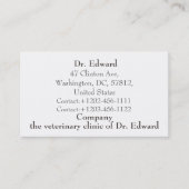 ドッグ.鉛筆スケッチ。 名刺 (正面)