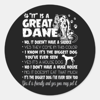 ドッグ | It's Great Dane ラウンドシール