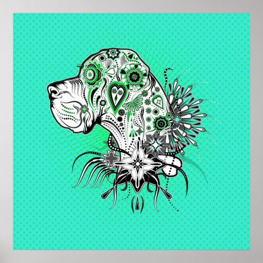 ドッゲン肖像画 緑 ポスター (正面)