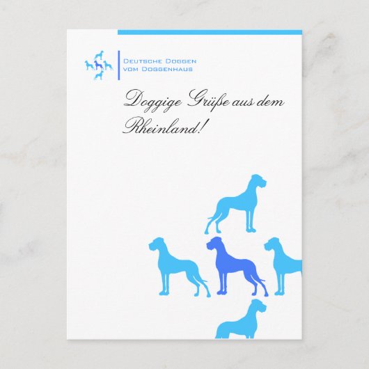 ドッゲン飼育者のためのポストカード ポストカード (正面)