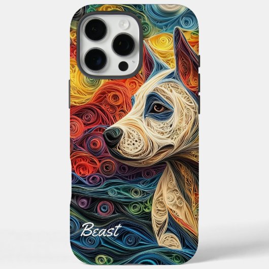 ドッゴカラフルアルゼンチンポートレート Case-Mate iPhoneケース (裏面)