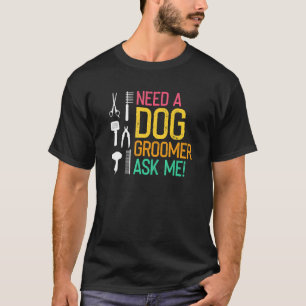 ドッゴ笑わされるスグルーミングプロフェッショナルイラストレティ Tシャツ