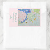 ドッシーの娘蔵書票 長方形シール (バッグ)