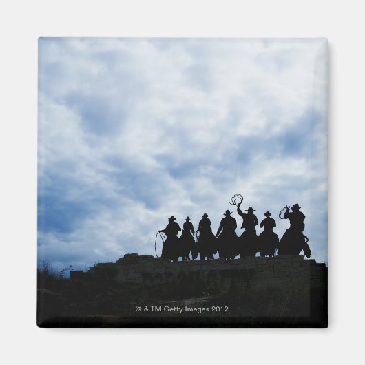 ドッジシティカンザスに迎え入れる彫刻 マグネット (正面)