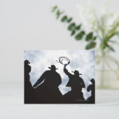 ドッジシティカンザス2へあなたを歓迎する彫刻 ポストカード (スタンド正面)