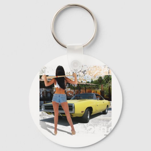 ドッジチャージャーシック キーホルダー (正面)