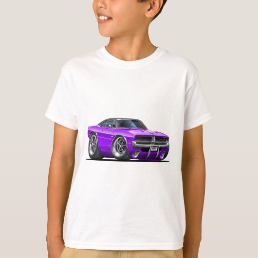 ドッジチャージャーパープルカー Tシャツ (正面)