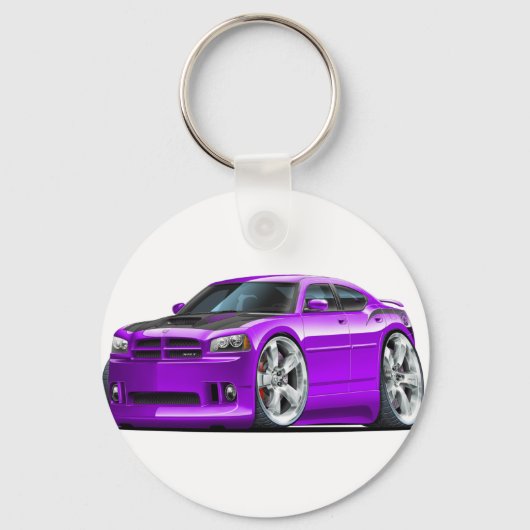 ドッジチャージャービーすごいパープルカー キーホルダー (正面)