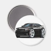 ドッジチャージャービーすごいブラックカー マグネット (正面/裏面)