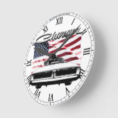 ドッジチャージャ時計 ラウンド壁時計 (傾斜)