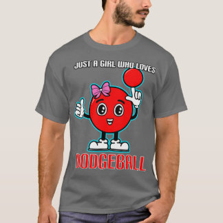 ドッジボールが大好きな女の子 Tシャツ