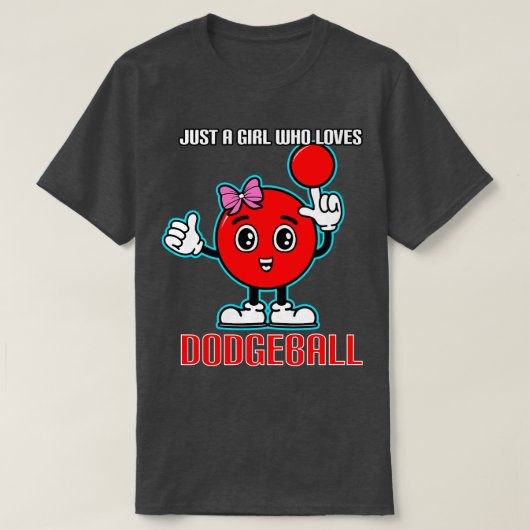 ドッジボールが大好きな女の子 Tシャツ (デザイン正面)