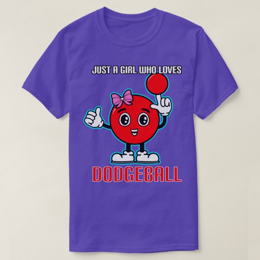 ドッジボールが大好きな女の子 Tシャツ (デザイン正面)