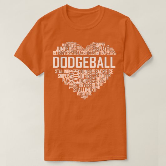 ドッジボールハート Tシャツ (デザイン正面)