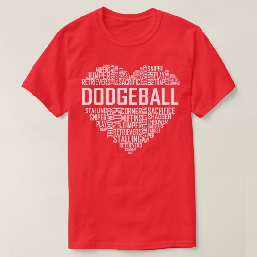 ドッジボールハート Tシャツ (デザイン正面)