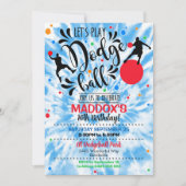 ドッジボールパーティの招待状ボーダッジボール招待状 招待状 (正面)