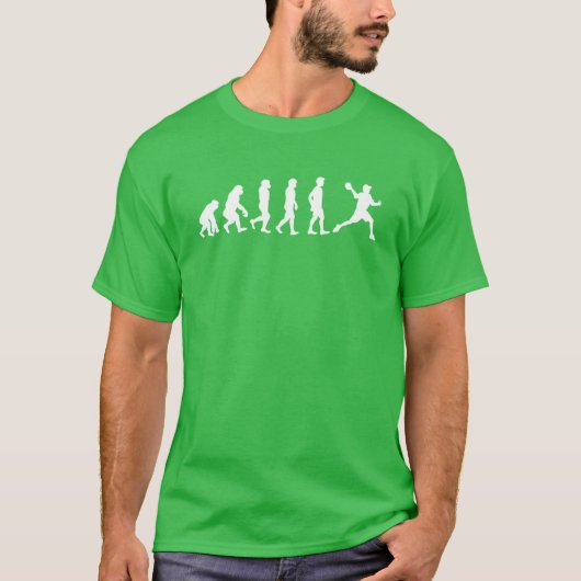 ドッジボール選手の進化 レトロ Tシャツ (正面)