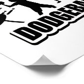 ドッジボール選手 |チームトレーナースポーツギフト ポスター (角)