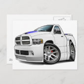 ドッジSRT10ラムホワイト ポストカード (正面/裏面)