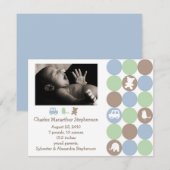 ドッツ アンド シェイプス 誕生発表 案内状 (正面/裏面)