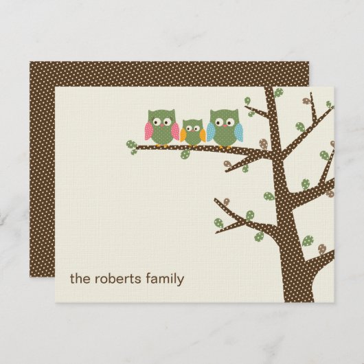 ドッティーオウル 感謝カード ご招待 (正面/裏面)