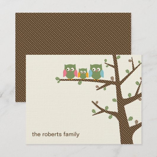 ドッティ オウル 感謝カード ご招待 (正面/裏面)