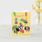 ドッティ・ドッグ・ソフトプレイ ロアー 君は4歳 カード (黄色い花)