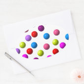 ドットおもしろい 楕円形シール (封筒)