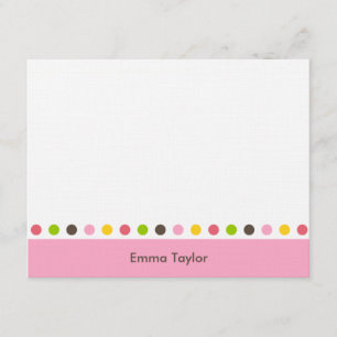 ドットかわいらしサンキューカード サンキューカード