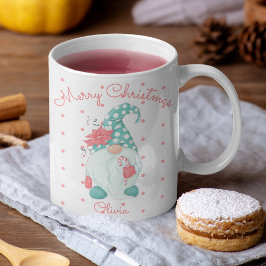 ドットがキュートなメリークリスマスのノーム コーヒーマグカップ