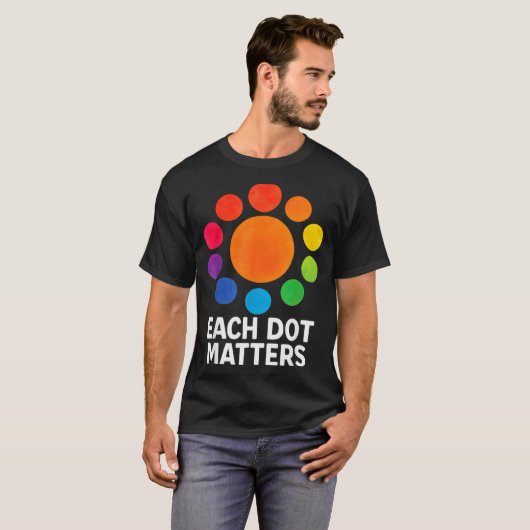 ドットが大切 ポルカドット ラバー ハッピードットデー Tシャツ (正面フル)