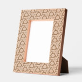 ドットで作られた幾何形状パターン レーザー彫刻フレーム (左)