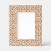 ドットで作られた幾何形状パターン レーザー彫刻フレーム (正面)