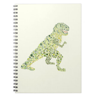 ドットで描かれたT-REX恐竜 ノートブック