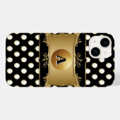 ドットとエレガントな金のエンブレム Case-Mate iPhoneケース (裏面 (横))