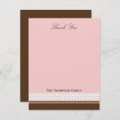 ドットとストライプサンキューカード サンキューカード (正面/裏面)