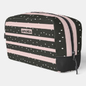 ドットとストライプパーソナライズされた ドップキット (右コーナー)