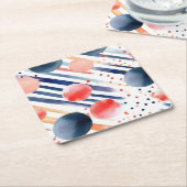 ドットとストライプ5 ペーパーコースター (アングル)