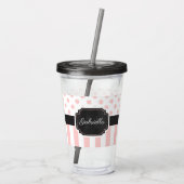 ドットとストライプ アクリルタンブラー (裏面)