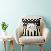 ドットとストライプ クッション (椅子)