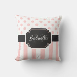 ドットとストライプ クッション