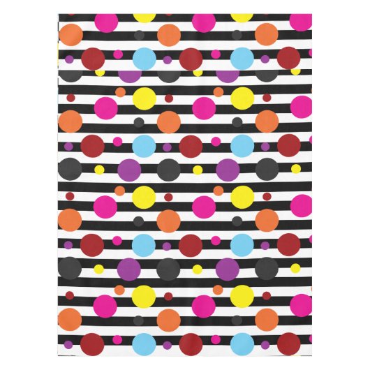 ドットとストライプ テーブルクロス (正面)