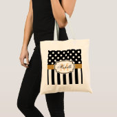 ドットとストライプ トートバッグ (正面(商品))