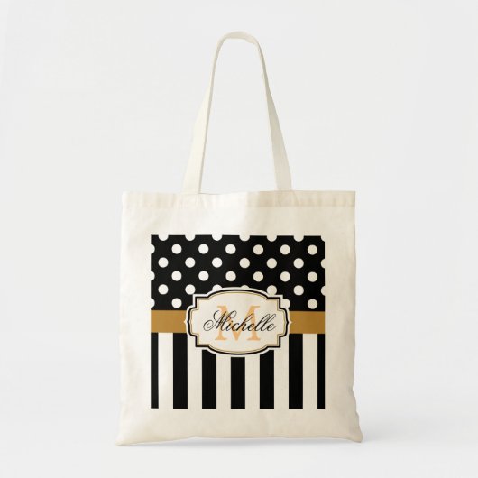 ドットとストライプ トートバッグ (正面)