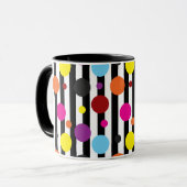 ドットとストライプ マグカップ (正面左)