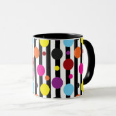 ドットとストライプ マグカップ (正面右)