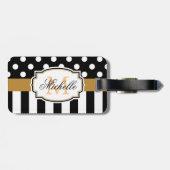 ドットとストライプ ラゲッジタグ (裏面横)